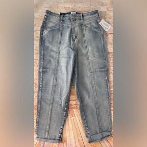 Frayed | Ultra High Waist Cuffed Denim Jeans